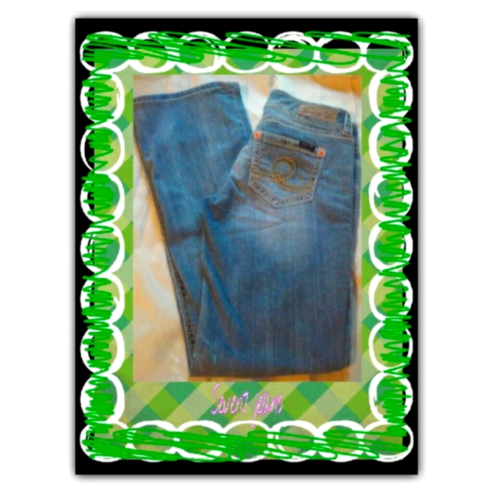 Vintage Y2K Seven Jeans/Denim Low Rise Sexy boot cut EUC~29x31.5"